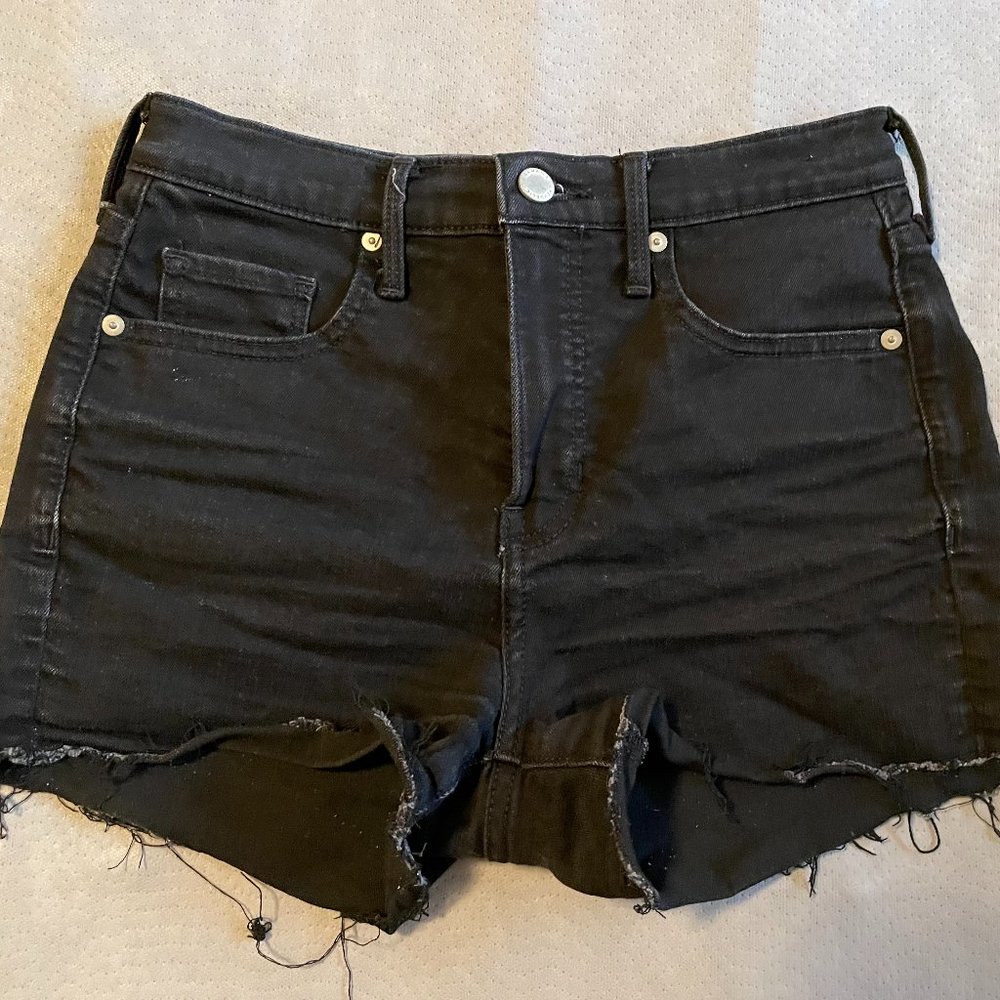 Black Jean Shorts